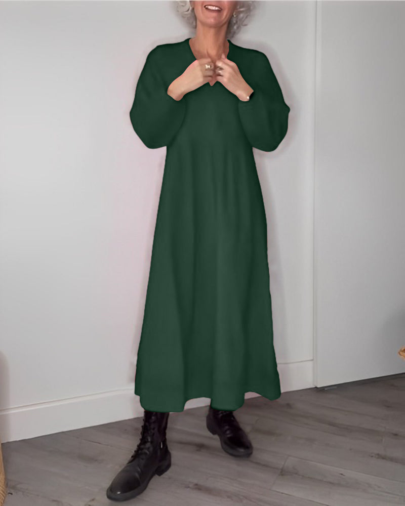 Allyana | Elegant long dress with V-neck