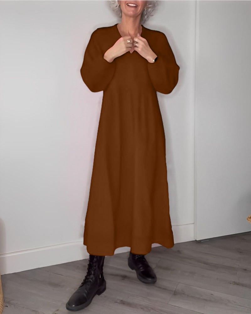 Allyana | Elegant long dress with V-neck