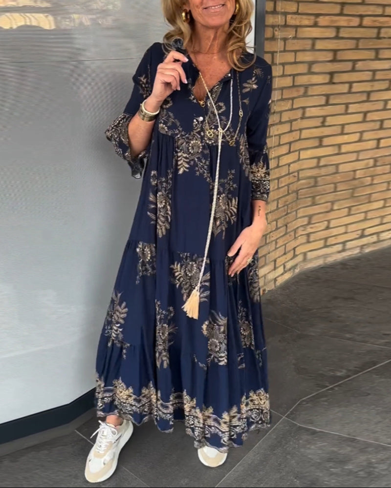 Edeltraud | New vintage dress with loose V-neckline