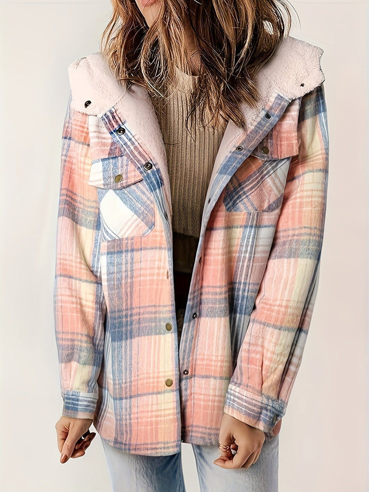 Ivelisse | Jacket with check pattern and zipper