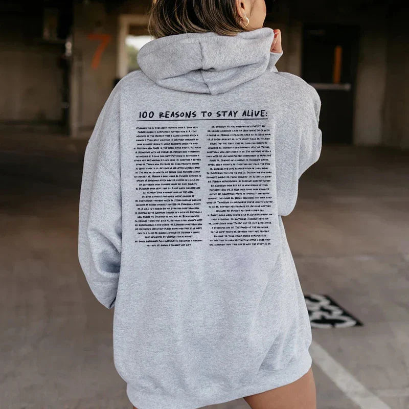 Moritz | 100 reasons to stay alive Hoodie (keep going)