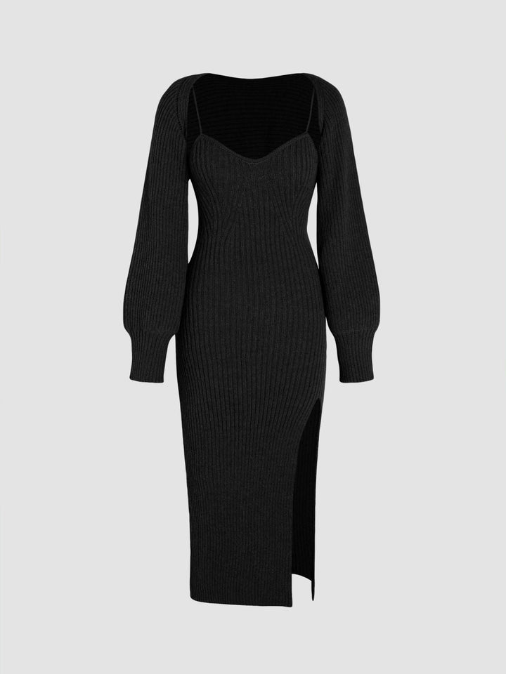 Raphaela | Knitted Midi Dress & Crop Top