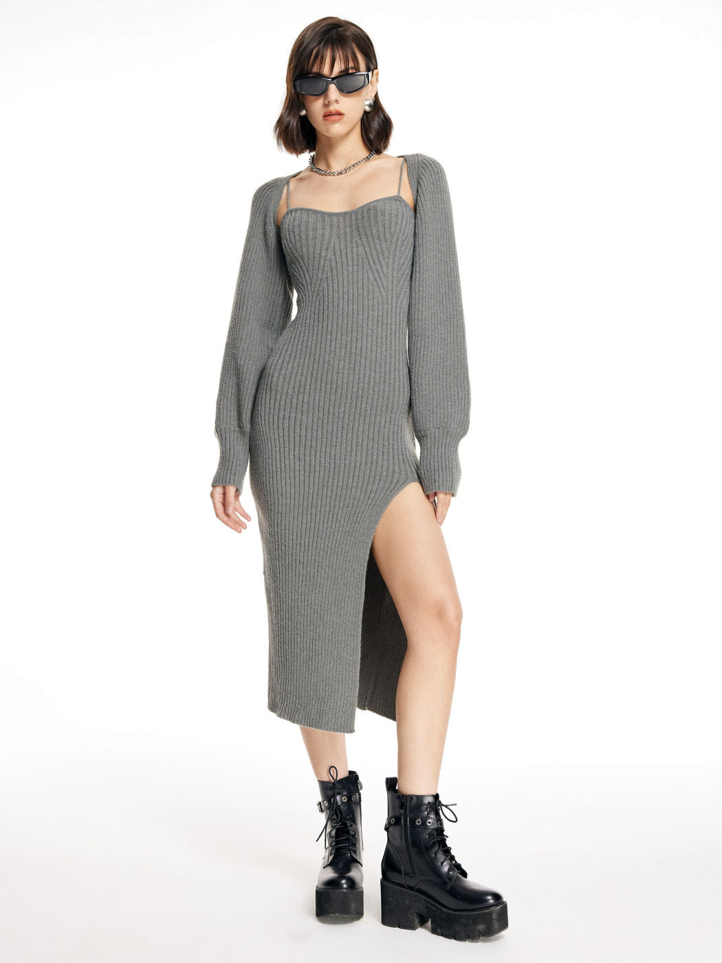 Raphaela | Knitted Midi Dress & Crop Top