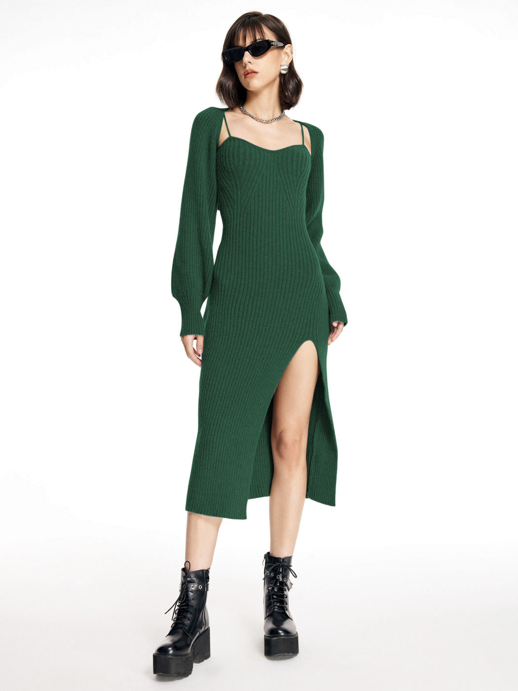 Raphaela | Knitted Midi Dress & Crop Top