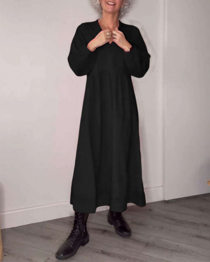 Allyana | Elegant long dress with V-neck