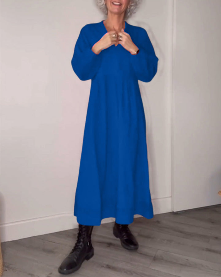Allyana | Elegant long dress with V-neck