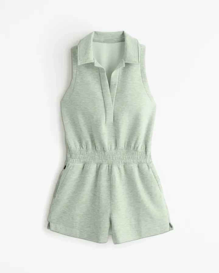 Elke | Knitted polo romper