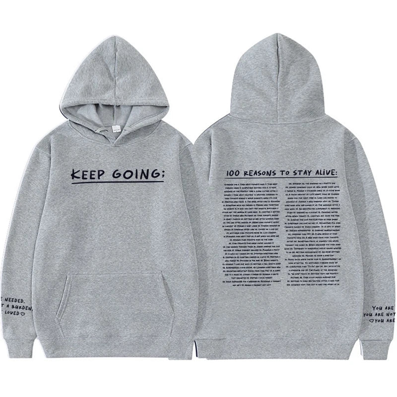 Moritz | 100 reasons to stay alive Hoodie (keep going)