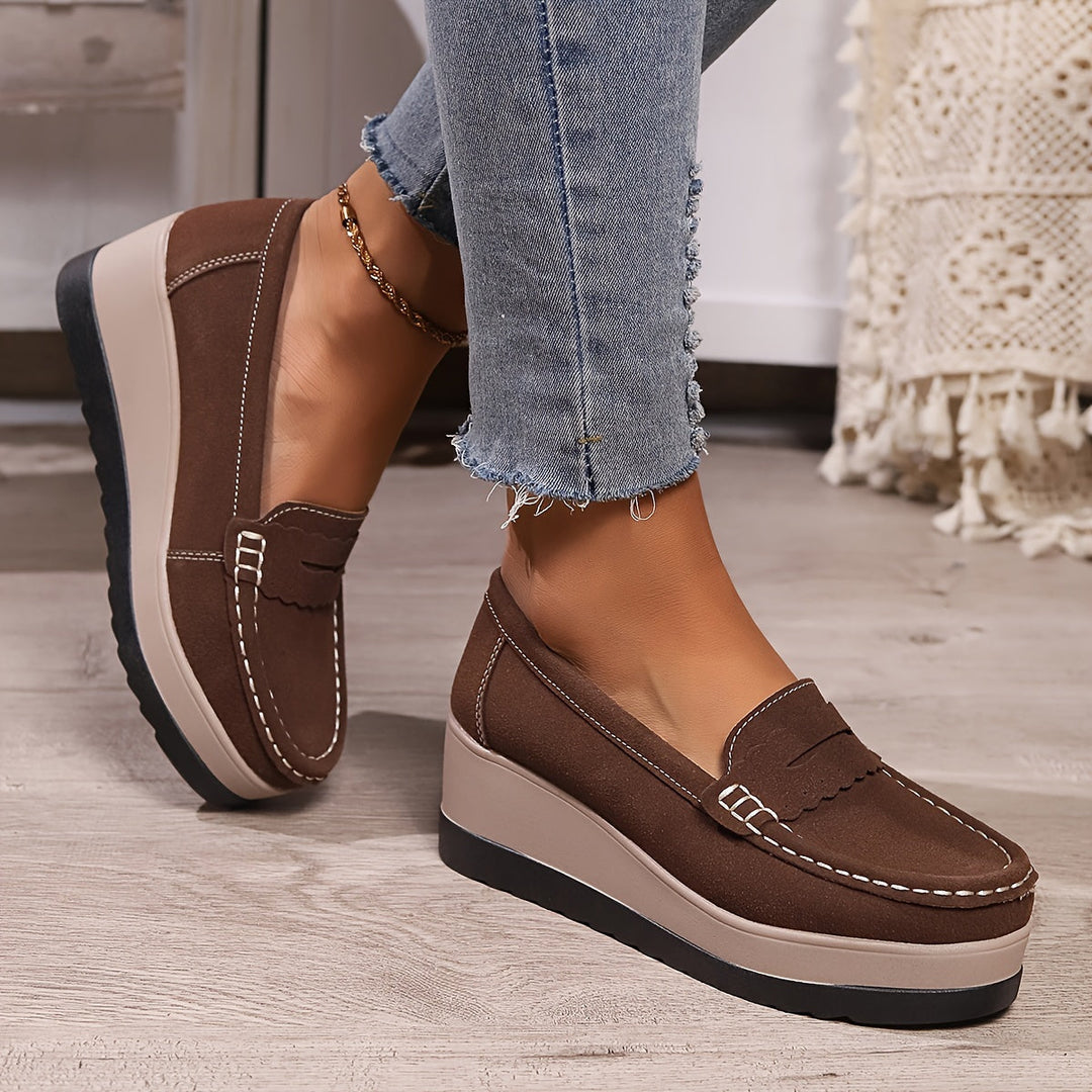 Janina | Solid Color Ladies Casual Loafers