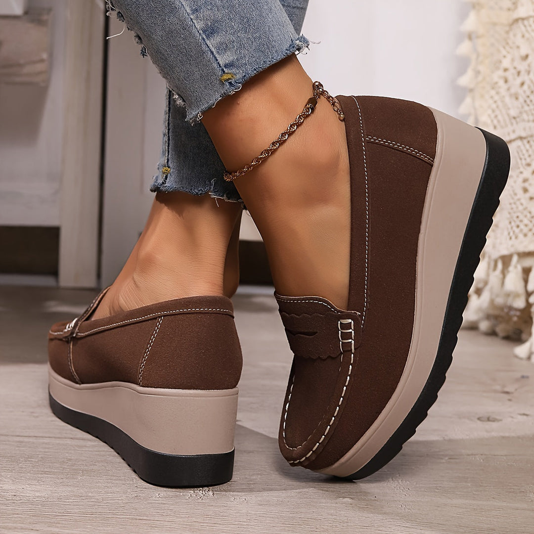 Janina | Solid Color Ladies Casual Loafers