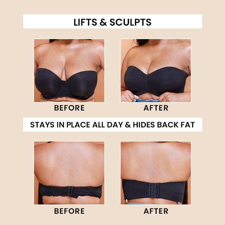 Silene | Non-slip bandeau bra with full support
