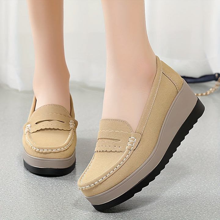 Janina | Solid Color Ladies Casual Loafers