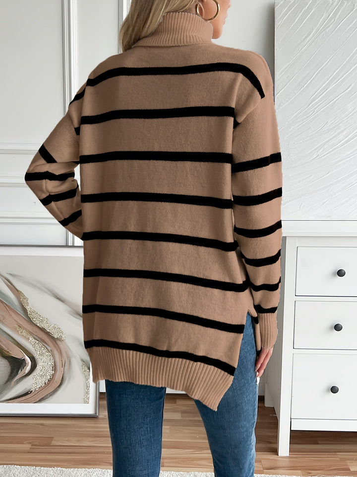 Alaiza | Striped turtleneck sweater