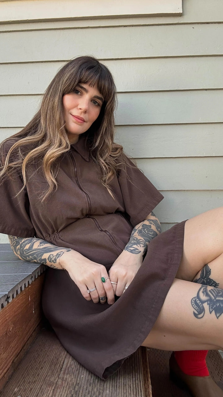 Ludmila | Utility dress with cinch zipper
