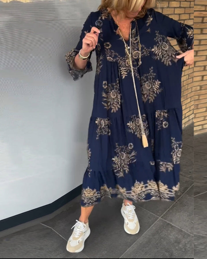 Edeltraud | New vintage dress with loose V-neckline