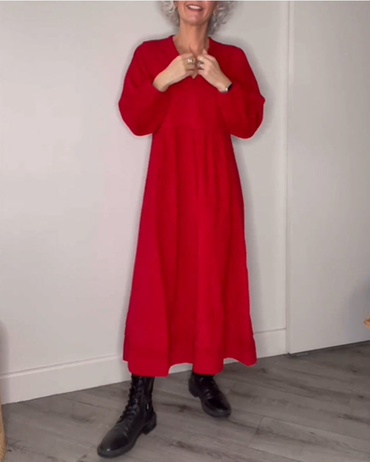 Allyana | Elegant long dress with V-neck