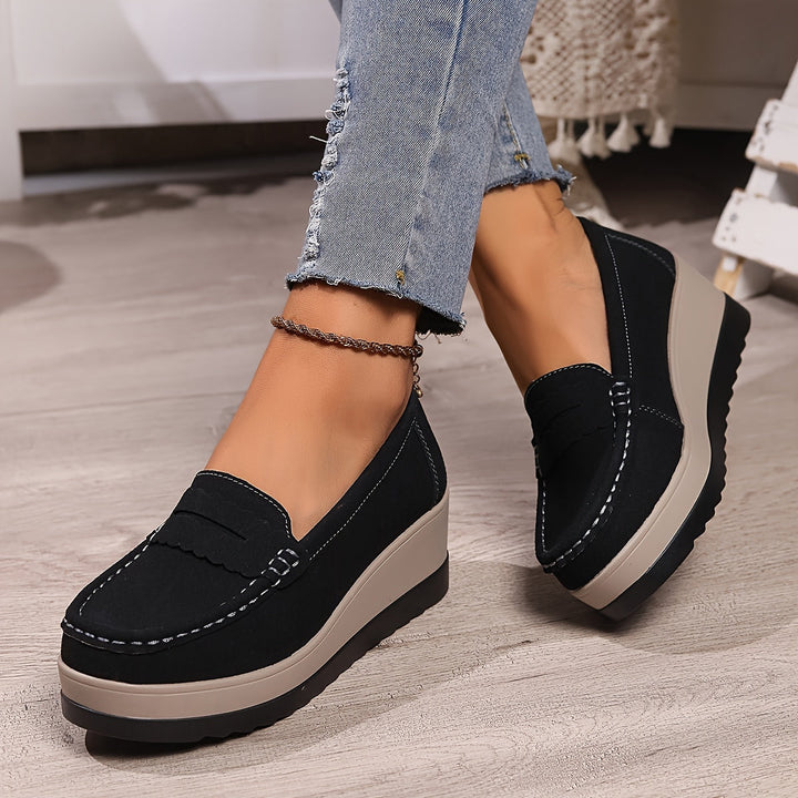 Janina | Solid Color Ladies Casual Loafers