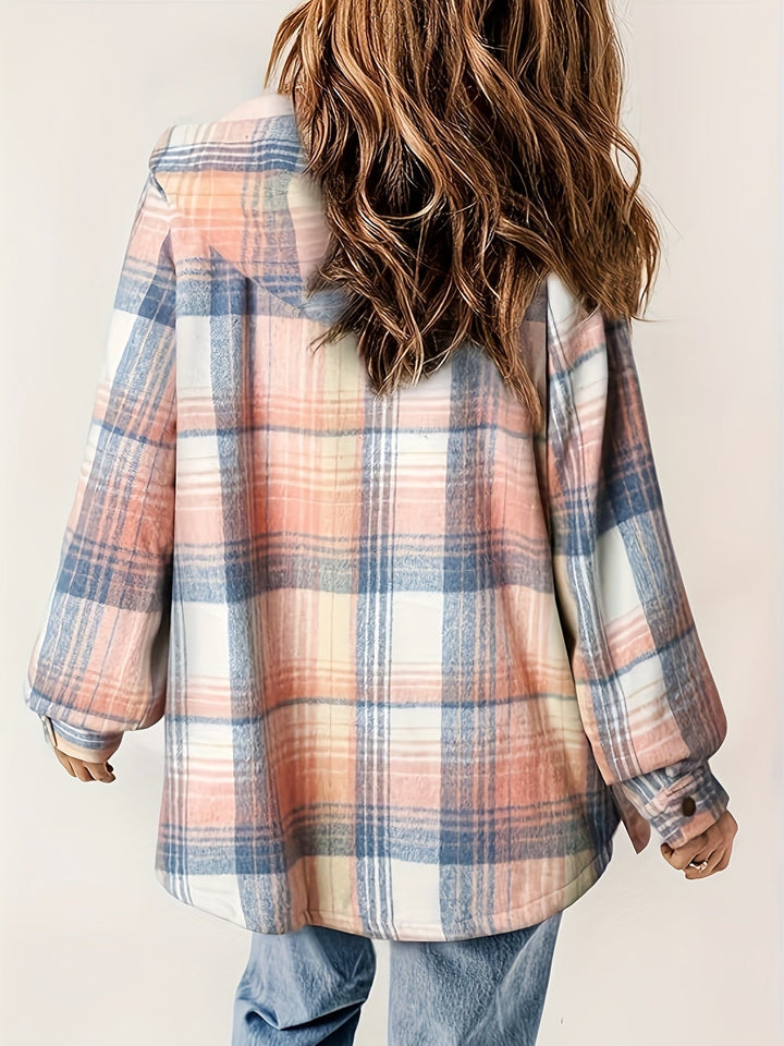Ivelisse | Jacket with check pattern and zipper