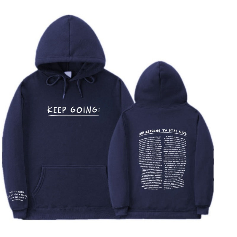 Moritz | 100 reasons to stay alive Hoodie (keep going)