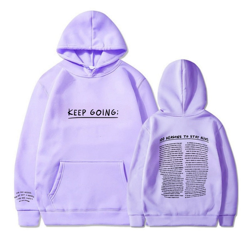 Moritz | 100 reasons to stay alive Hoodie (keep going)