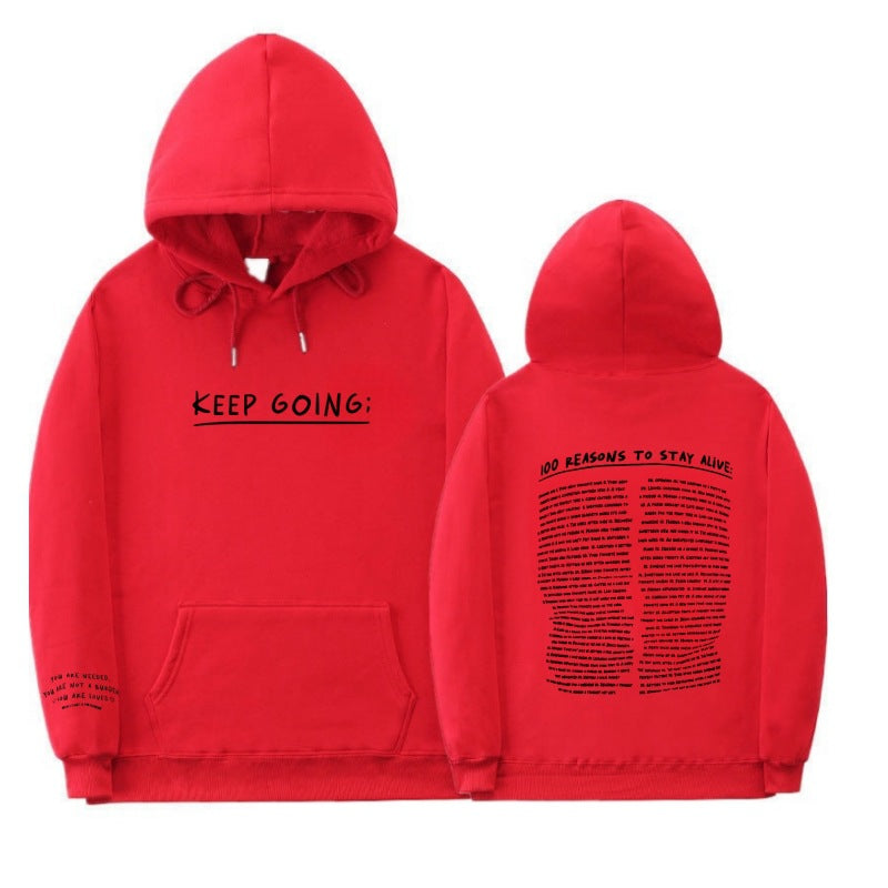Moritz | 100 reasons to stay alive Hoodie (keep going)