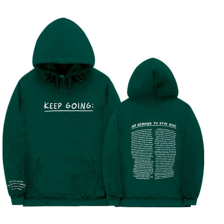 Moritz | 100 reasons to stay alive Hoodie (keep going)