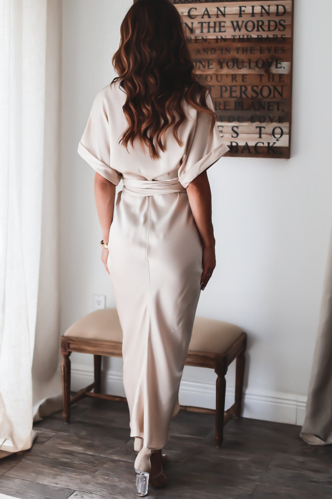 Xanthe | Long dress with button closure