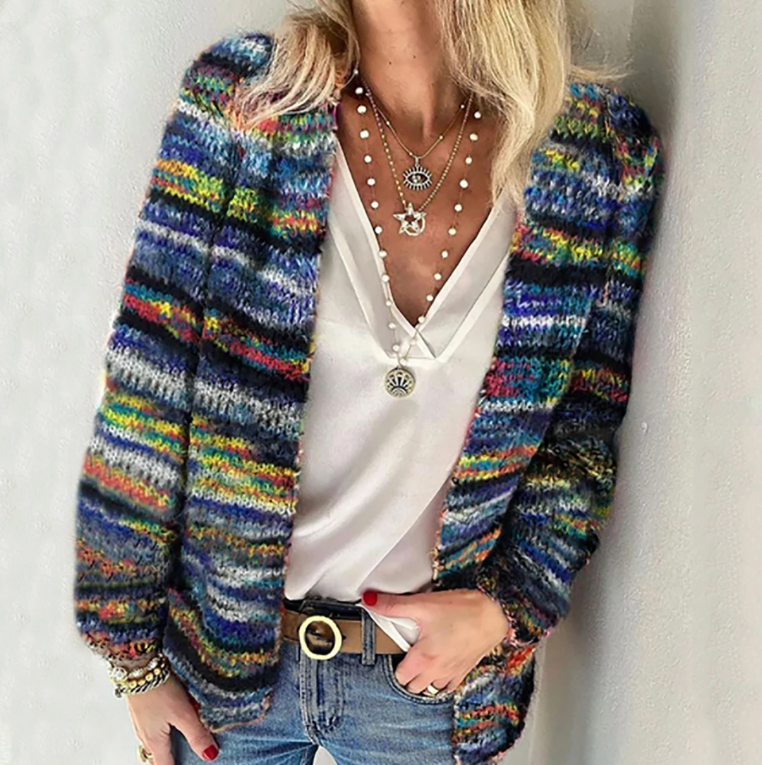 Fabiana | Cozy cotton cardigan in multicolor