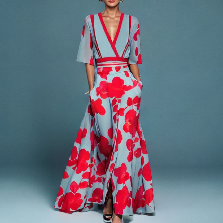 Sina | Elegant cotton dress with sleeves