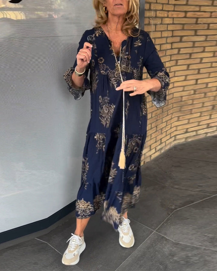 Edeltraud | New vintage dress with loose V-neckline