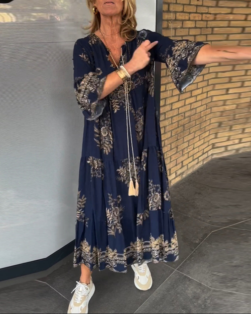 Edeltraud | New vintage dress with loose V-neckline