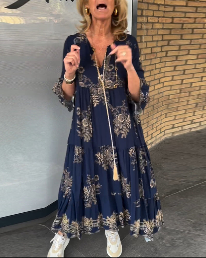 Edeltraud | New vintage dress with loose V-neckline