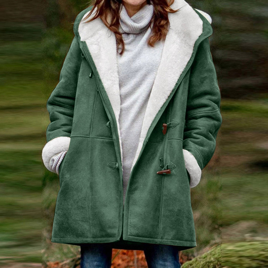 Augusta | Women's coat with hood and velvet horn