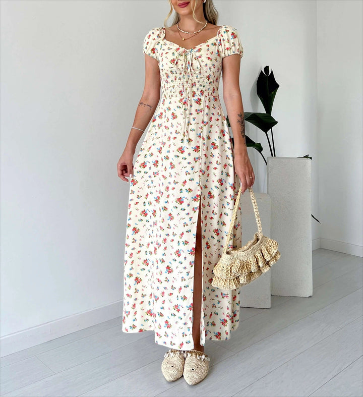 Rosamund | Midi dress with floral print