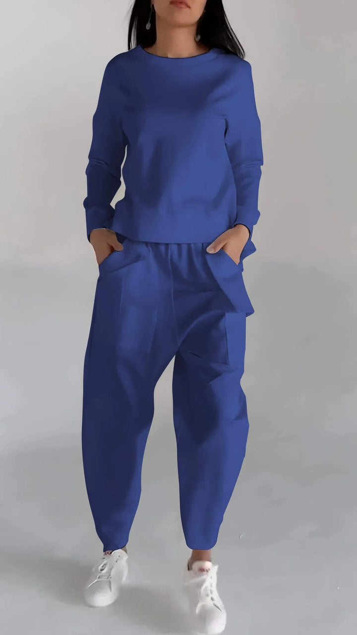 Shaina | Two-piece set with round neckline and long sleeves