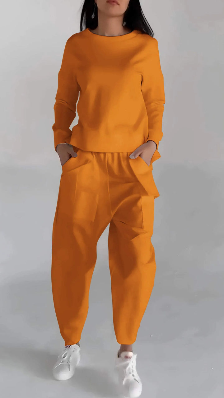 Shaina | Two-piece set with round neckline and long sleeves