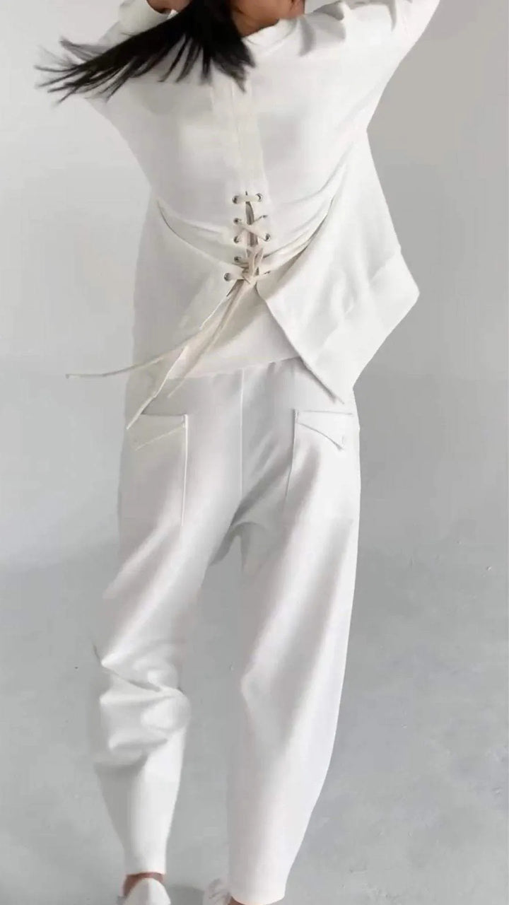 Shaina | Two-piece set with round neckline and long sleeves