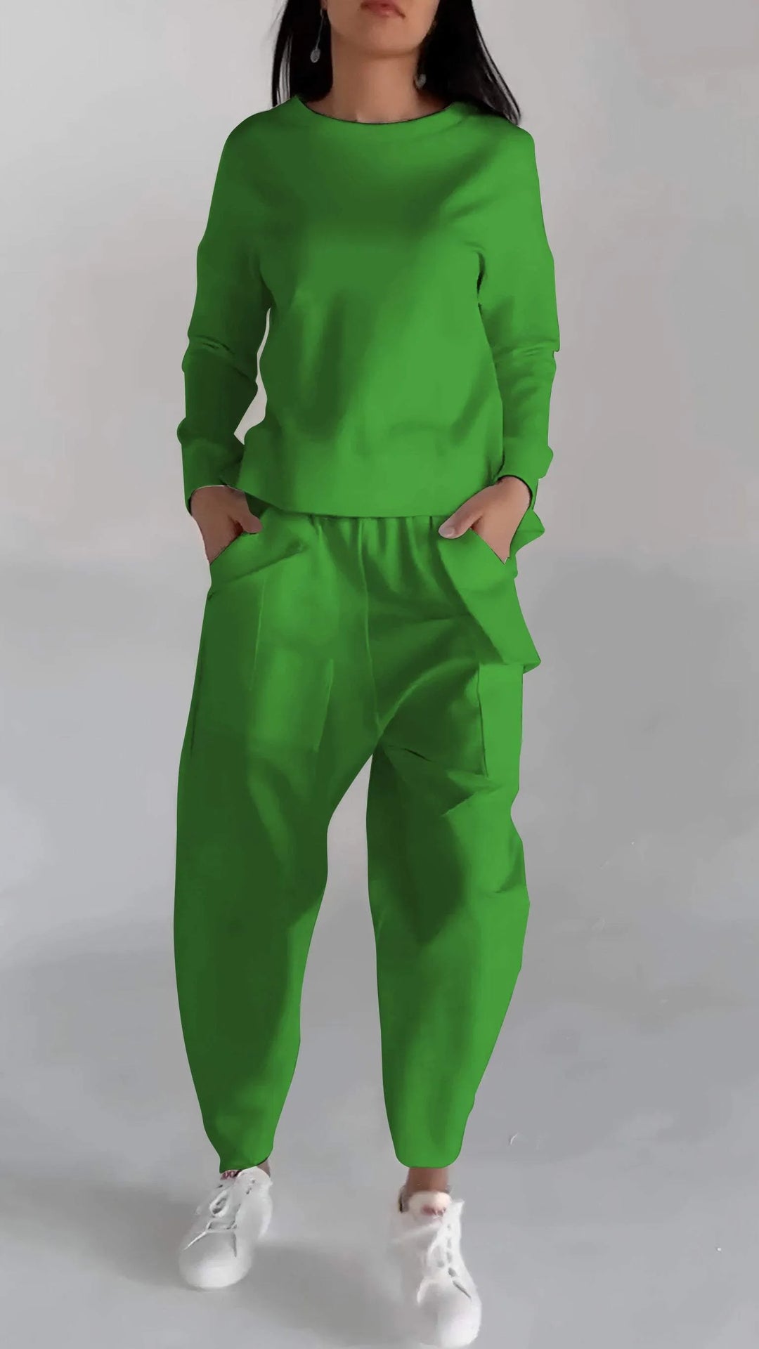 Shaina | Two-piece set with round neckline and long sleeves