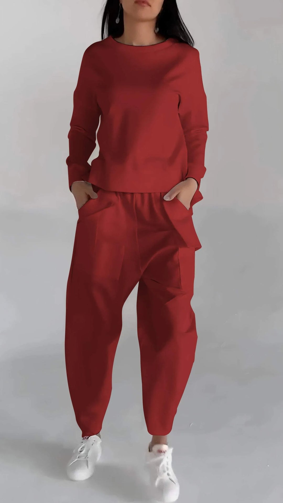 Shaina | Two-piece set with round neckline and long sleeves