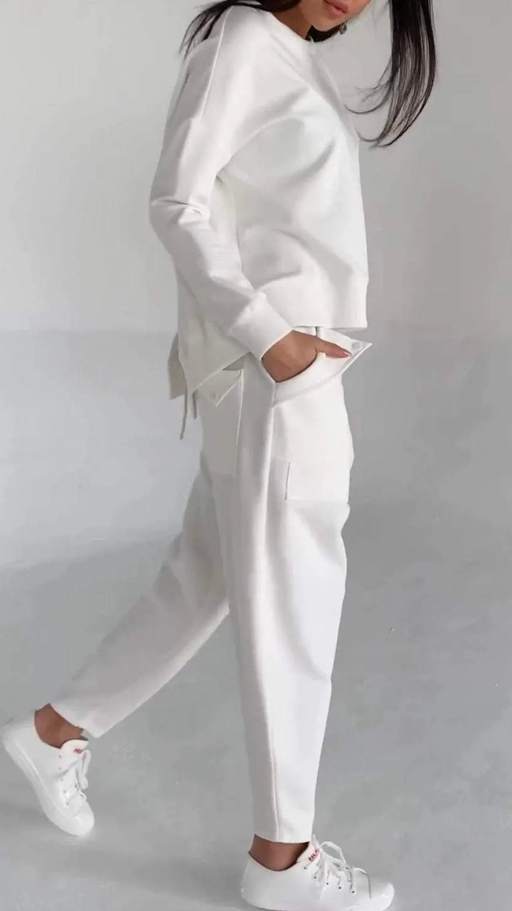 Shaina | Two-piece set with round neckline and long sleeves