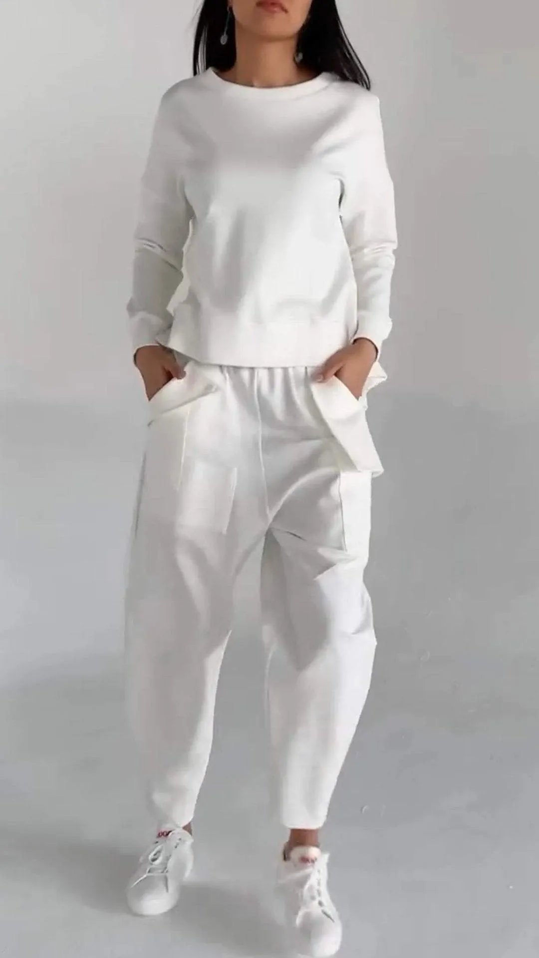 Shaina | Two-piece set with round neckline and long sleeves