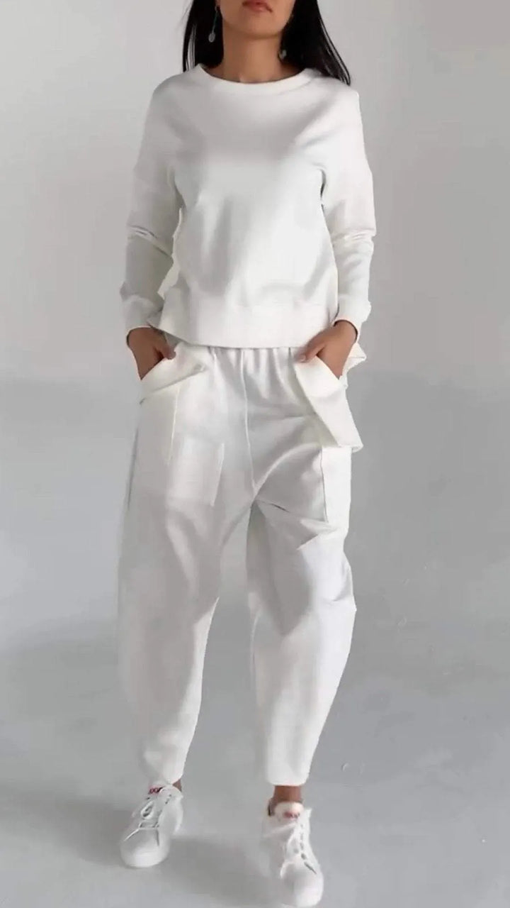 Shaina | Two-piece set with round neckline and long sleeves