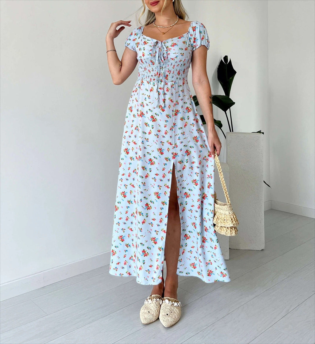 Rosamund | Midi dress with floral print