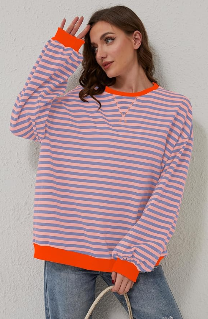 Robyn | Oversized sweater with stripes