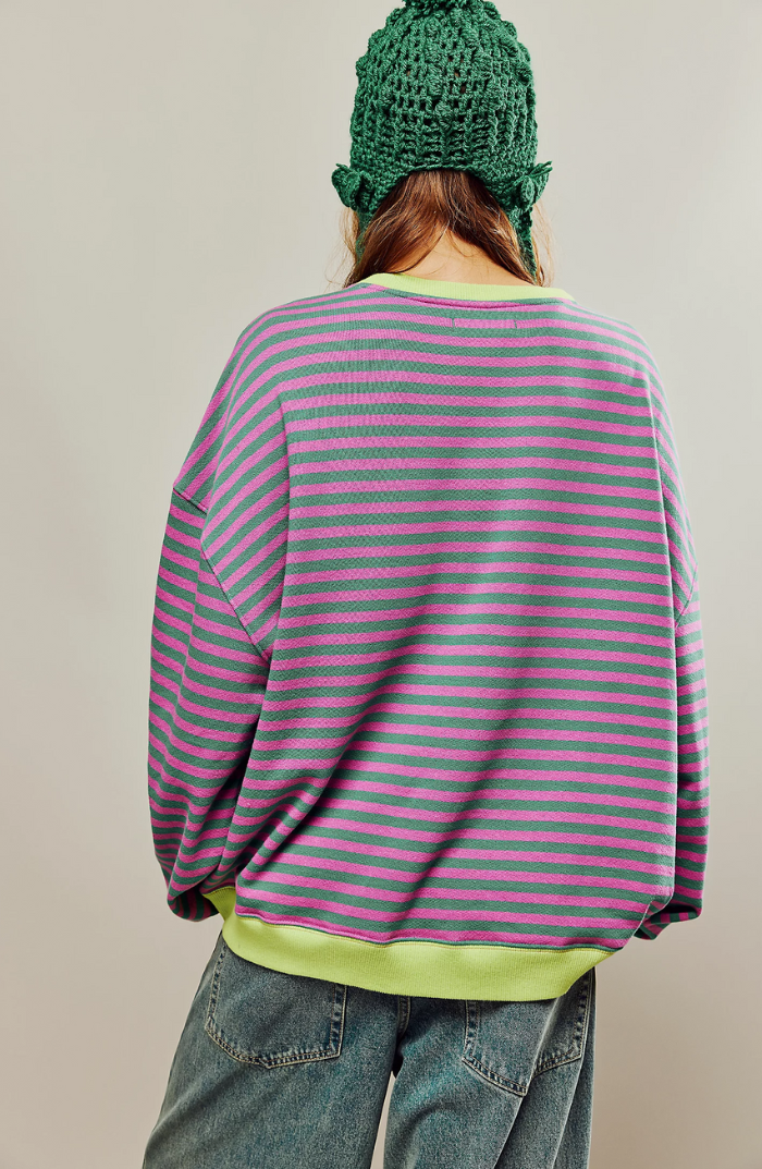 Robyn | Oversized sweater with stripes