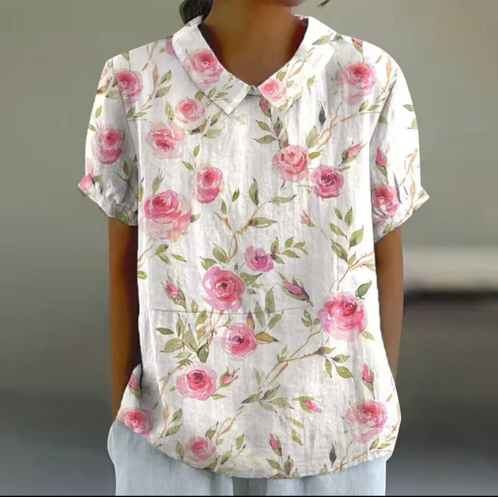 Monika | Elegant blouse with flowers
