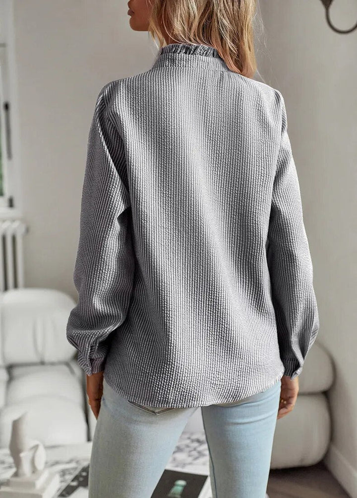 Isabell | Elegant Long Sleeve Blouse With Cuff Collar Designed