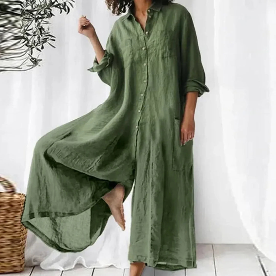 Helga | Timeless linen jumpsuit for women