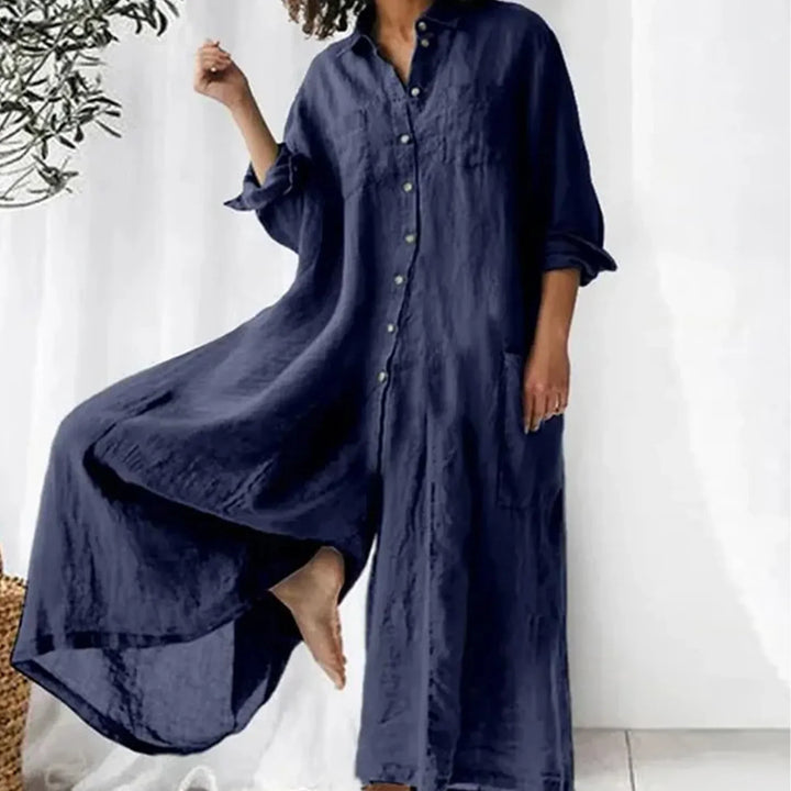 Helga | Timeless linen jumpsuit for women